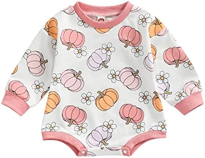Jlkgicf новороденче бебе момче момче преголема маичка со врвни бои блок со долг ракав ромпер пуловер симпатична есенска зимска облека