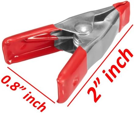 Wideskall® 2 инчен мини метални пролетни стеги w/црвени гумени совети клипови