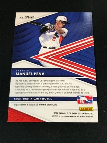 2020 Elite Extra Edition Baseball Manuel Pena Auto DPL -MP ~ FB20A - автограмирани бејзбол
