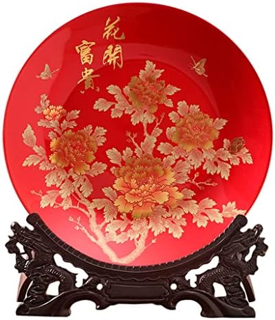 Yfqhdd порцеланска божрка голема висечка чинија декоративна чинија кинески стил дома декорација тремот канцелариски ракотворби украси