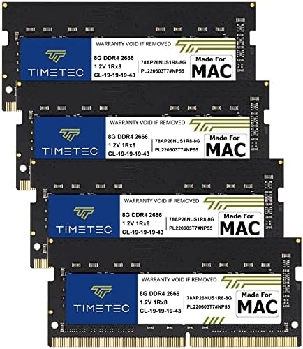 TimeTec 32 GB комплет компатибилен за Apple DDR4 2666MHz за средината на 2020 IMAC / MID 2019 IMAC 27-инчен W / Retina 5K Display PC4-21333