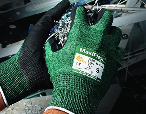 PIP ATG 34-8743 MAXIFLEX исечете беспрекорно плетено инженерско предиво со премија нитрил обложена прсти компатибилна ракавица