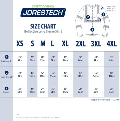 Безбедносна маица JoureStech Рефлексија со висока видливост со долги ракави со долги ракави портокалово црно дно ANSI класа 3
