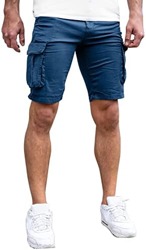 МЕМИЈА МЕНСКИ КАРГОТ Шорцеви, 2023 година летни мажи лесни брзо суво еластично еластично половината улична облека за кратко со мулти-џеб