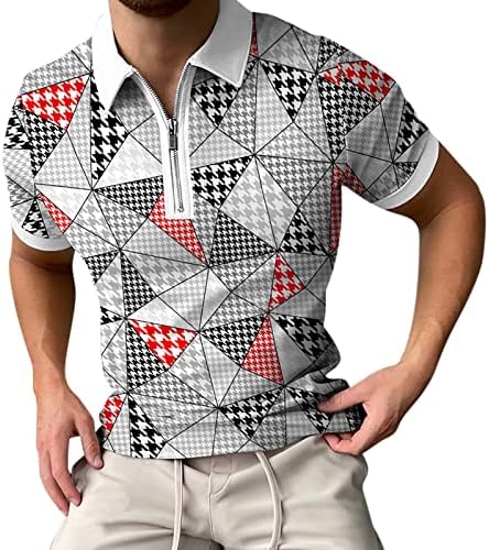 Менс маички маички Пролетни летни летни врвни кратки патенти со кратки ракави со кратки ракави за печатење мода за печатење мода обична облека