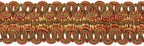 2 Колекција на благородници со широк скролувач на облик на плетенка за плетенка со 'рѓа медли повеќебојни 07h 14 јарди