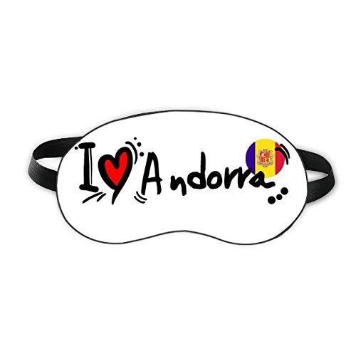 Јас сакам Андора збор знаме Loveубов срце илустрација на срце, сон за очи, мека ноќно слепење на сенка на сенка