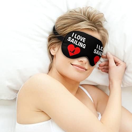 Сакам едрење маска за спиење мека маска за очи за очи со прилагодлива лента за мажи жени