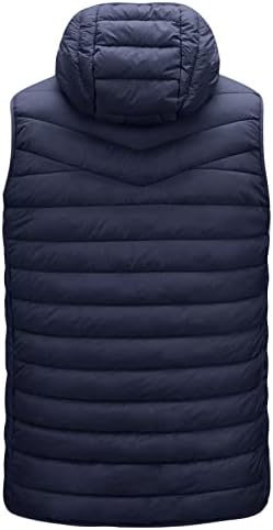Xiaxogool плус големина со големина на пикафери, машка зимска зимска елек на отворено, без ракави со ракави, без ракави, со отстранлив