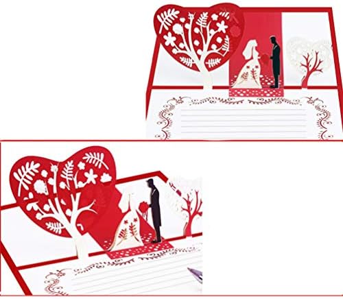 Амосфун Свадба 3Д Честитка Романтична Покана Картичка За Свадба Предлог Ангажман Партија Материјали
