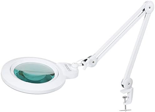 Neatfi XL Бифокална Led Лупа, 7-Инчен Акрилен Објектив, 5d/20D Зголемување, Без Раце, Затемнувачки, 84 SMD LED, Прилагодлива Рака