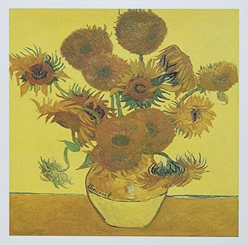 Вазна со петнаесет сончогледи од Винсент ван Гог - честитка, 6 x 6 инчи, сингл