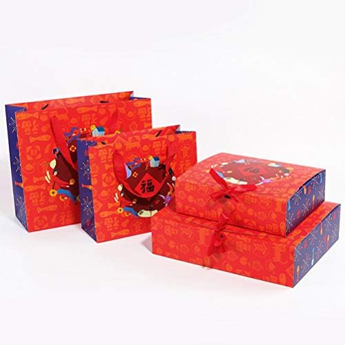 УПКОХ 6 парчиња Кинеска Новогодишна Кутија За Подароци Кутија За Пакување Подароци Торба Торба Хартија Торбичка За Складирање Партијата