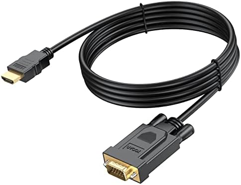 HDMI ДО VGA Кабел 6FT, Еднонасочен HDMI До VGA 6' Видео Адаптер Компатибилен За Малина Pi, Roku,Компјутер, Десктоп, Лаптоп, КОМПЈУТЕР,