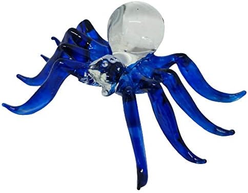 Artmocraft Spider Animals Hand Brable стакло фигурини статуи Арт декор мала минијатурна најдобра колекција колекционерска колекција за сите прилики сувенири за подароци