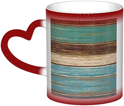 Aseello Рустикално дрвена штица кафе магични чаши - Персонализирани чаши за промена на бојата на небото, роденденски подарок