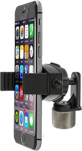 Shargercity 360 ° Swivel Прилагодете го држачот на паметни телефони со адаптер за држач за микрофон од 5/8 за сите паметни телефони