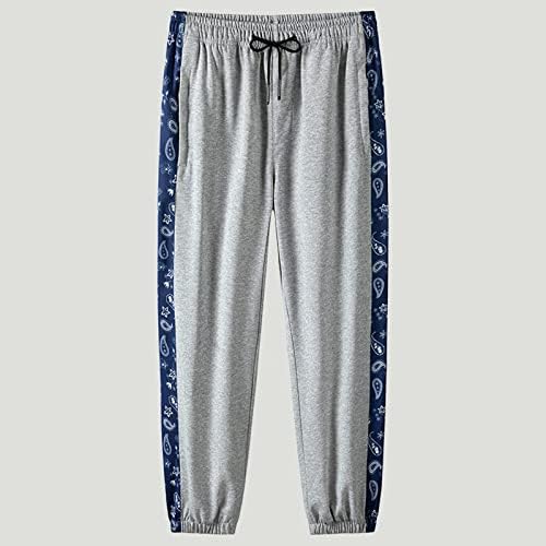 Менс обична фитнес крпеница боди -билдинг џеб кожа со целосна должина спортски панталони џемпери атлетски