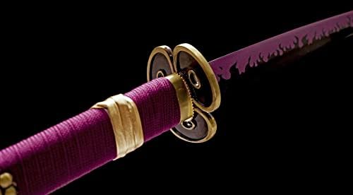 ХЕРОЈ Меч Рачно Изработени Едно Парче Меч Ророна Зоро Катана Јапонски Аниме ЈАМА ЕНМА Косплеј Самурај Меч Виолетова Нож Подарок За Мажи Жени