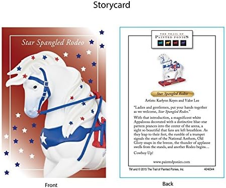 Патеката на насликаните коњчиња Starвезда го исфрли родео -патриотскиот коњ фигура 4046344