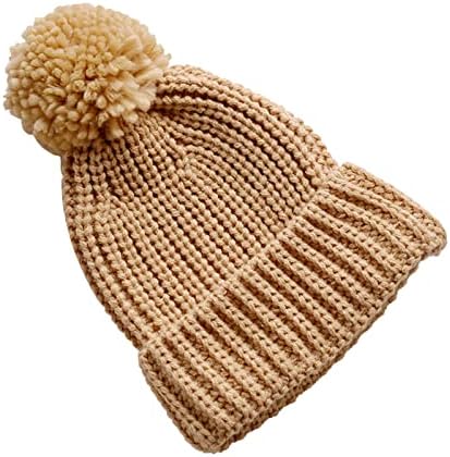 Бебе зимска топла капа новороденче цврсто плетено помпом капа новороденче деца деца момчиња девојчиња капчиња капа за бенеис капа за