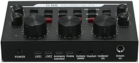 ЛУКЕО V8II USB Звучна Картичка Во Живо Бт Придружба Аудио Миксер Со Звучни Ефекти Емитување Снимање Мрежа Пеење На Телефони Лаптоп