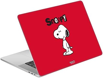 Дизајн на главни случаи официјално лиценциран кикирики Snoopy & Charlie Brown Charter Art Vinyl налепница на кожата на кожата, компатибилен со MacBook Pro 15.4 A1707/A1990