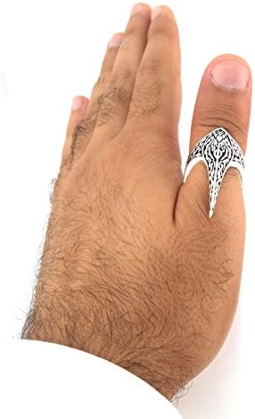 Фанг Готски Моторџиски Ретро 925 Сребрен сребрен турски Рачно Изработен Луксузен Машки Прстен На Палецот