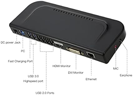 TREXD USB 3.0 Универзална докинг станица со двоен видео монитор дисплеј DVI VGA Gigabit Ethernet лаптоп работна површина