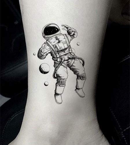 Sanerlian сет од 5 водоотпорни привремени лажни налепници за тетоважи Астронаут