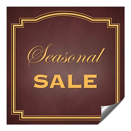 CGSignLab | Сезонска продажба-Класична кафеава тешка индустриска само-лепенка алуминиумска wallидна декларација | 36 x36