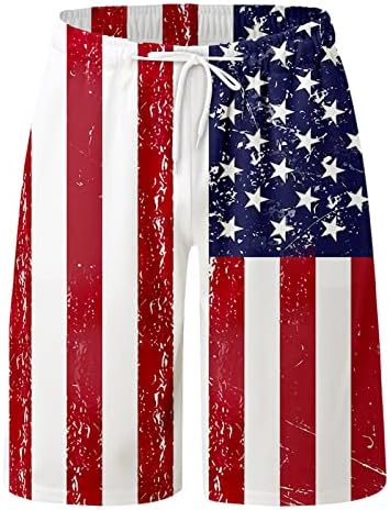 ЗДДО ДЕН ДЕН Одборот за мажи, Американско знаме печати сурфање шорцеви на плажа летни патриотски стебла за пливање