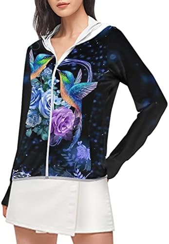 Disnimo upf upf 50+ UV Sun Заштита на дуксе јакна со долга кошула за ракави за жени девојки S-2XL