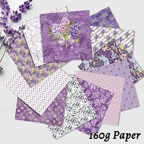 Пакет за хартија за записи од 24 листови, 12 x 12 Декоративни занаетчиски хартии картони, еднострана форма оригами хартија, декор на фото