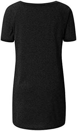 Плус големина летна маица за жени против вратот Раглан ракав врвни маички цврсти бои лабави вклопувани врвови за туники за хеланки