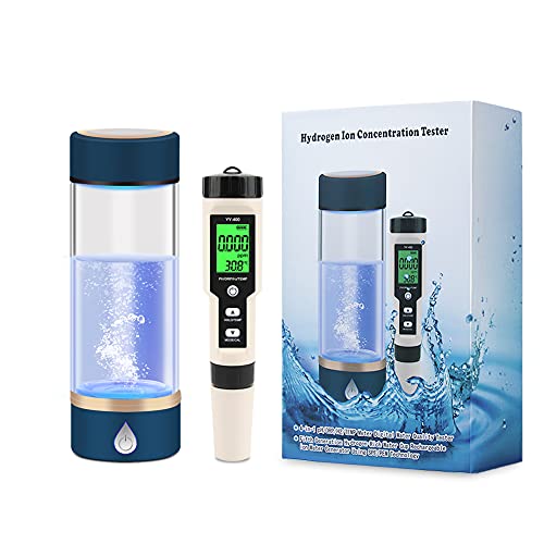 Rcyago 4 во 1 pH/orp/h2/Temp Meter Digital тестер за квалитет на водата и шише со вода во водород генератор