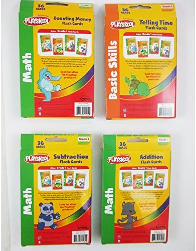 4 пакувања Флеш картички PlaySkool Деца учат деца училиште математички основни вештини 1