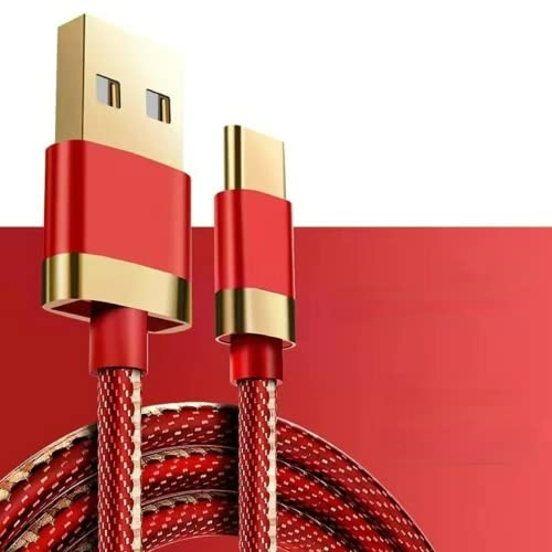 Cuicanshang 1ft 2-пакет краток кабел за USB тип Ц, USB A до USB C Брза полнач за полнење кабел за полнење плетенка компатибилен со