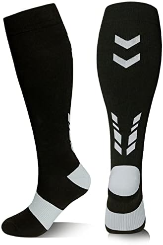 Плус со големина на компресија чорапи широко теле мажите жени колено високо 20-30 mmHg циркулација за дишење xl 2xl 3xl 4xl 5xl