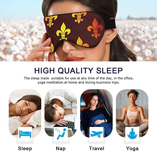 Unisex Sleep Eye Mask Fleur-de-lis-mardi-gras Night Sleep