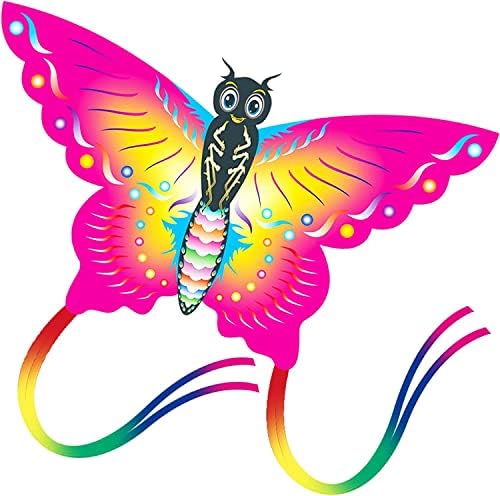 Flerigh Голема пеперутка Змеј за деца и возрасни лесен за летање и собирање за почетници, деца змејови на возраст од 8-12 години