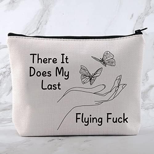 Mnigiu Смешни Пеперутка Торба Таму Го Прави Мојот Последен Летање Фк Козметичка Торба Пцуење Подарок Кусинг Подарок