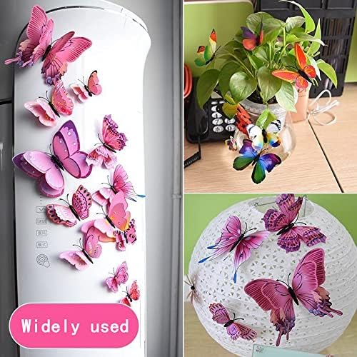 Мингудс 12 парчиња Налепници За Ѕид Од Пеперутка Отстранливи Налепници За Ѕидови ОД Пеперутка САМОСТОЈНА Забава Декорација На Домот