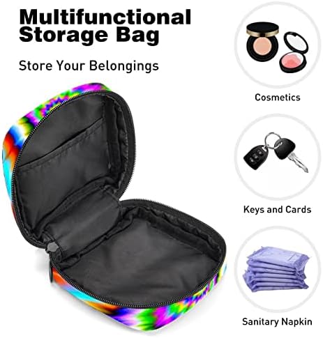 Санитарна торба за складирање на салфетки, торбичка за подлога, торбичка за подлога, мала торба за шминка, апстрактна шарена уметничка