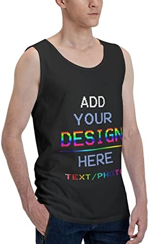 Прилагодени маички дизајнирајте свој Додај ја маицата за лого за текст на плажа Персонализирана резервоарка Топ маица Менс летни кошули