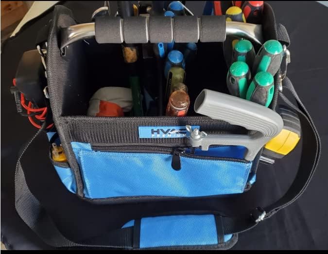 HP 29 -џебови за складирање на алатки за чување торба, цврста, поставена рачка - тврда водоотпорна база - со удобна лента за рамо - за