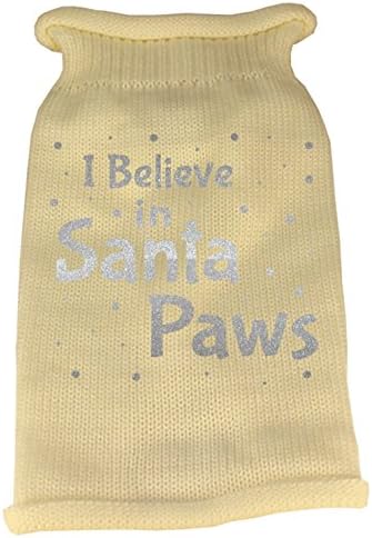 ПРОИЗВОДИ ЗА ПЕТ ПЕТ Верувам во Санта шепи на екран печатење плетен џемпер за миленичиња, среден, розов