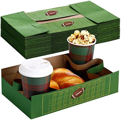 24 пакувања 4 агол Поп -пакет -табла филмски закуски закуски Фудбалска забава обезбедува хартиени чамци за храна фудбалски забави украси