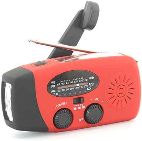 【AIVICA-088】 NOAA Времето радио итно радио соларно, рачно чудак, Micro USB Charge AM/FM/NOAA Radio 3 LED фенерче 2000mAh Паметен