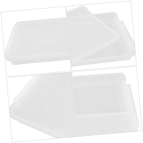Кутија Stobok Clear Organizer Box Plastic Storage Togration Pp PP Storage Cox со организатор на покритие A4 со капак